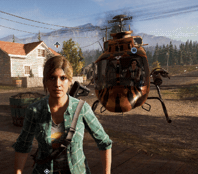 helicopter pilot rudely interrupts a lovely conversation with an npc